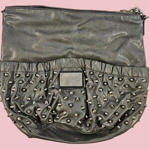Simply Vera Wang Gray Studded Shoulder Bag Bucket Style Large Purse -- 3095